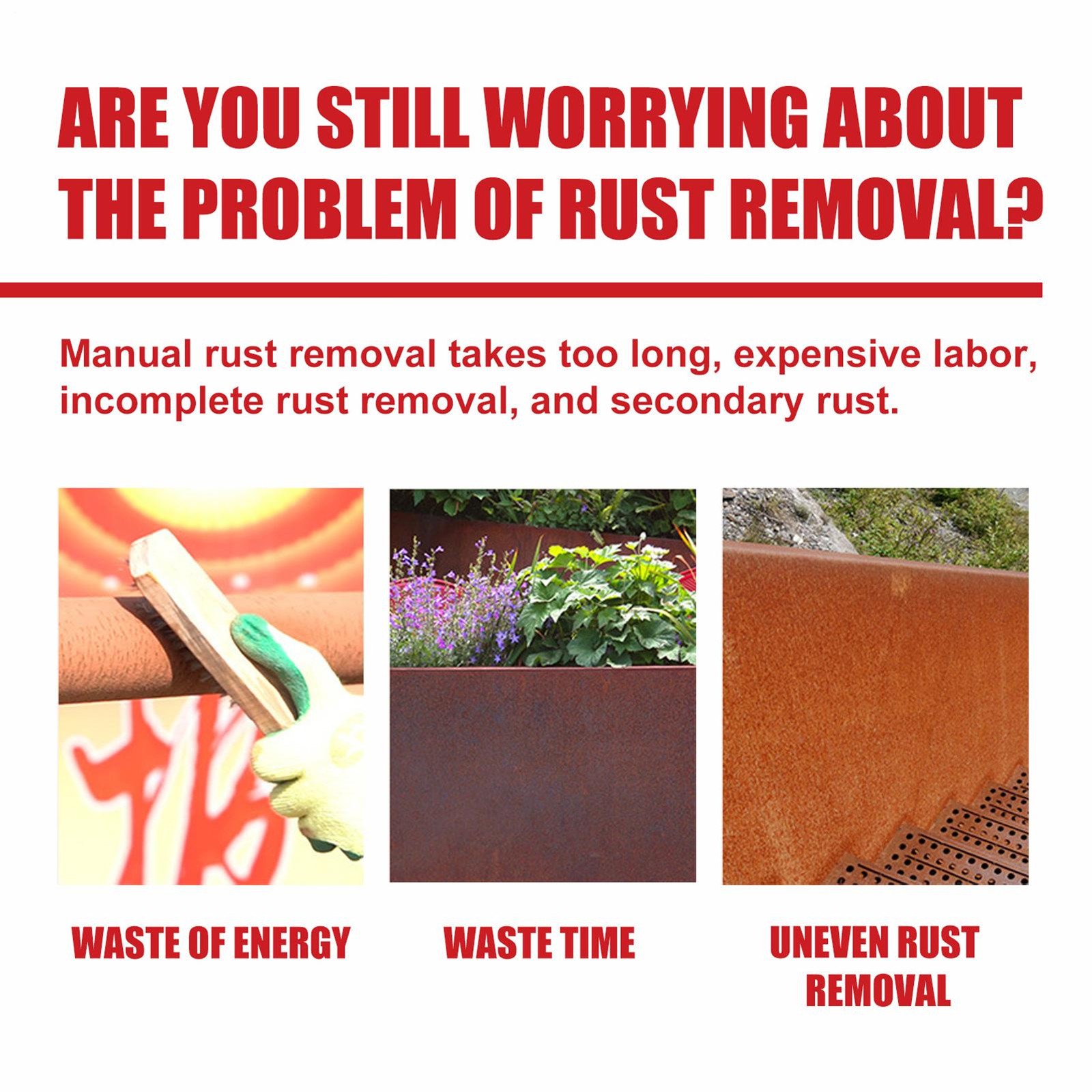Rust Converter for Metal 100ml Rust Remover Multifunctional Rust Reformer Spray