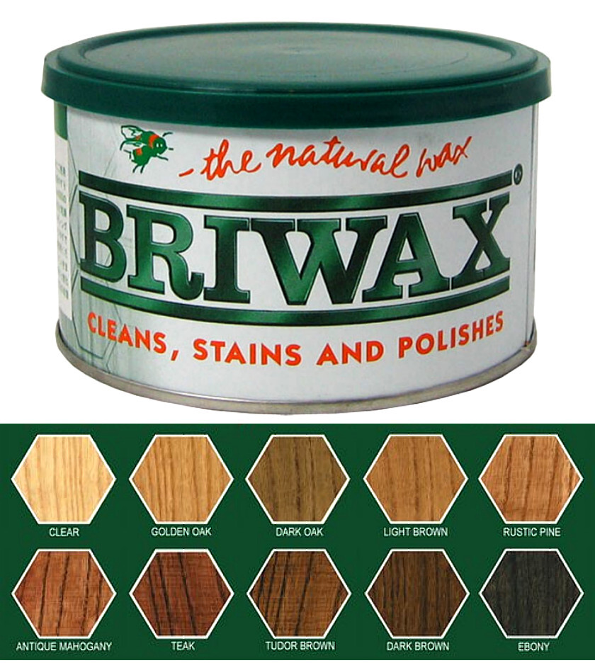 Damaged Briwax Furniture Wax in Toluene Free Version, See drop down menu