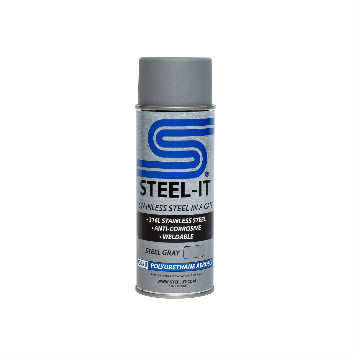 Steel-it Stainless Steel pigmented Paint – Gray – Polyurethane – 14oz Spray Can