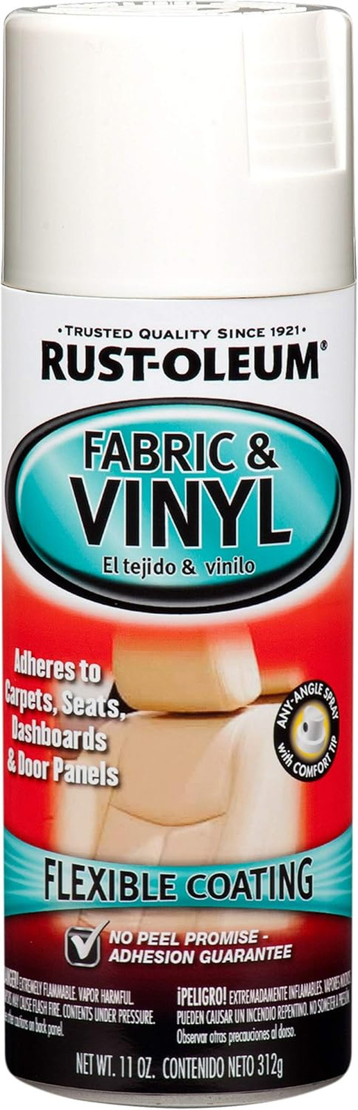 248922 Fabric & Vinyl Spray Paint, 11 Oz, Gloss White