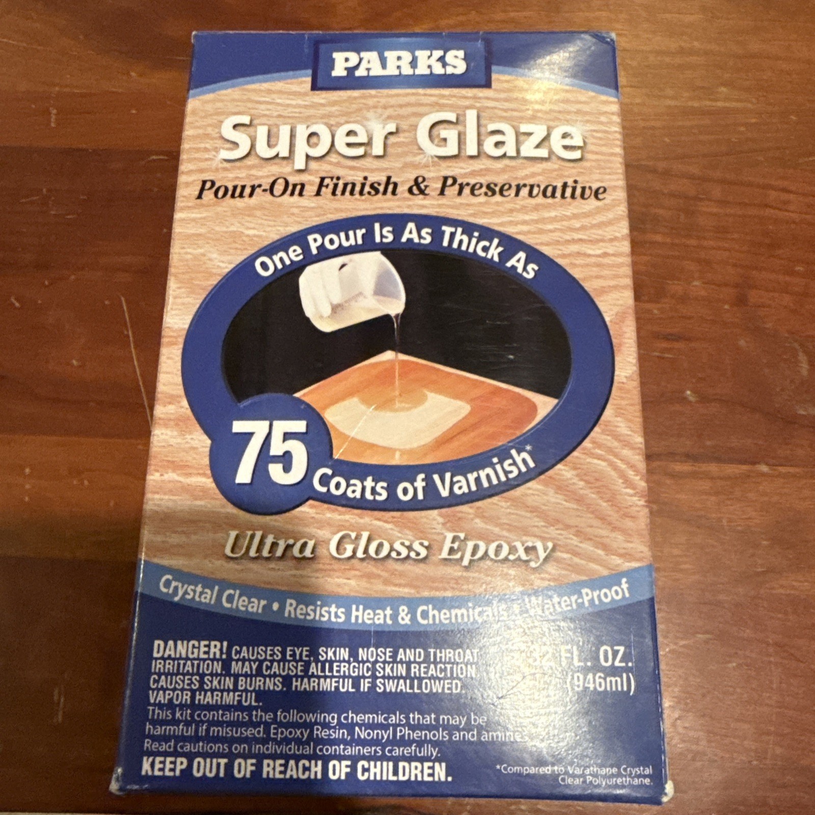 Rust-Oleum Parks Super Glaze 32oz 241352 Ultra Glossy Epoxy Finish Preservative