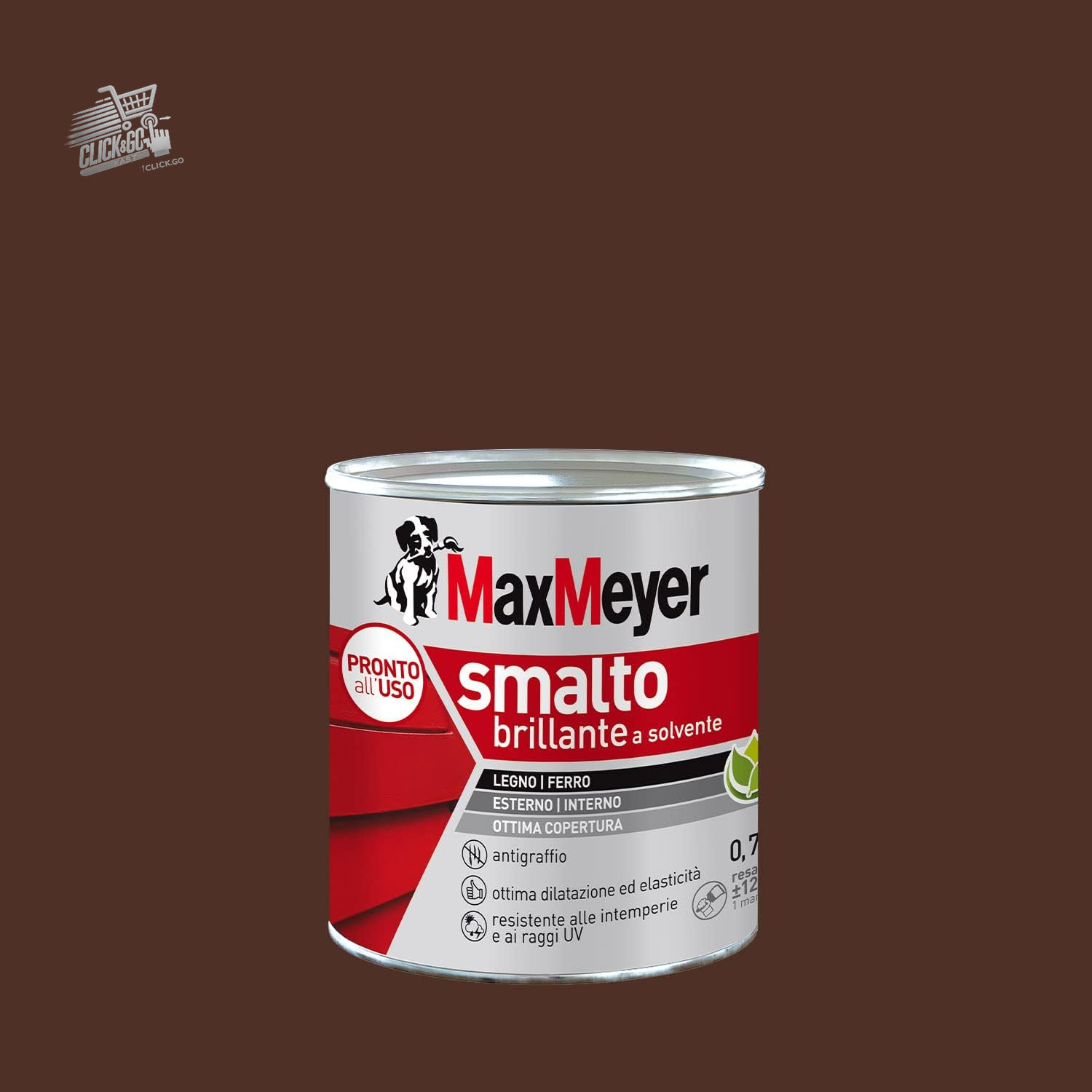 Iron Enamel Wood Glossy Brown 8016 Exterior Interior Solvent Paint 750ml