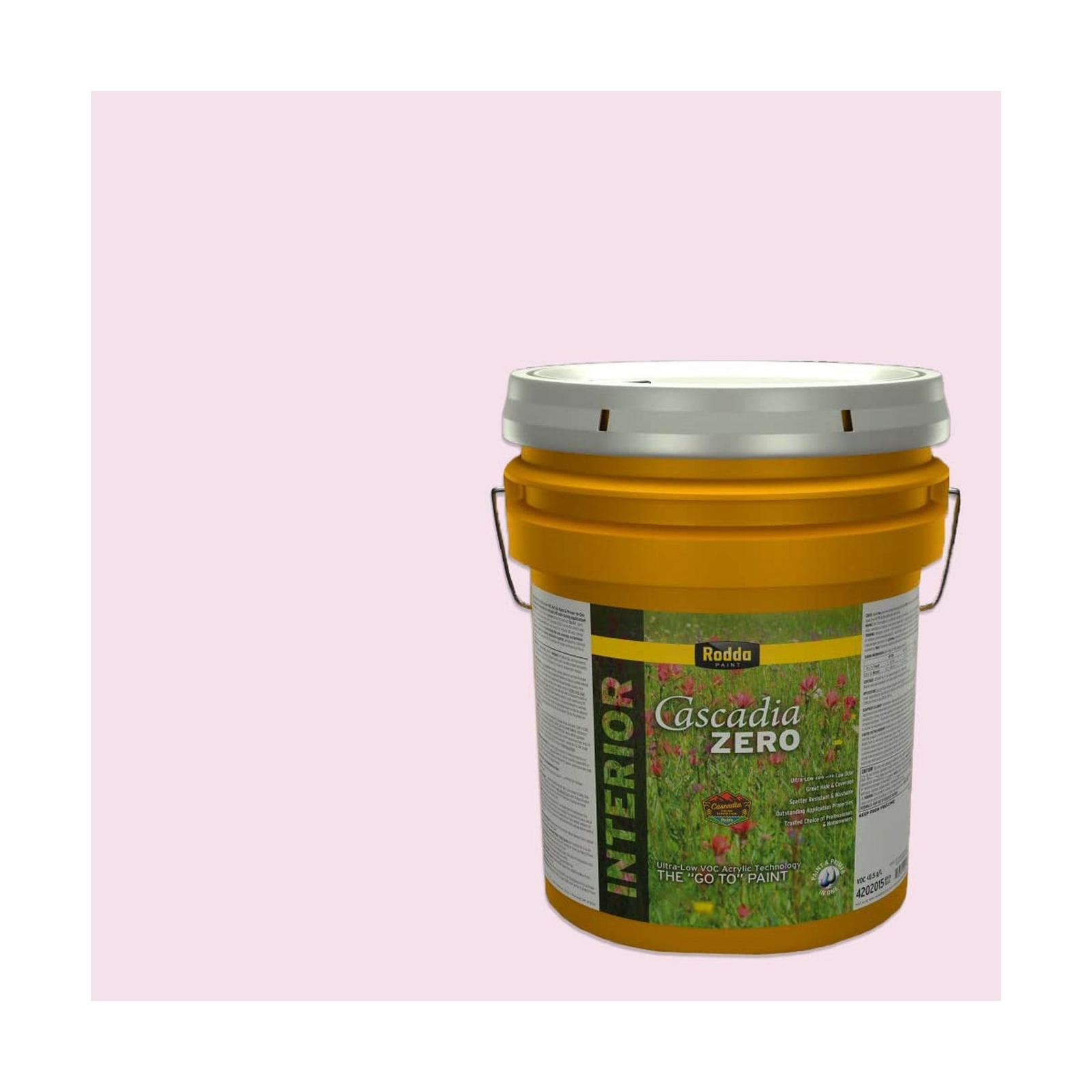 Rodda Paint CASCADIA ZERO Interior Satin Paint & Primer in One, 5-Gallon, Viola