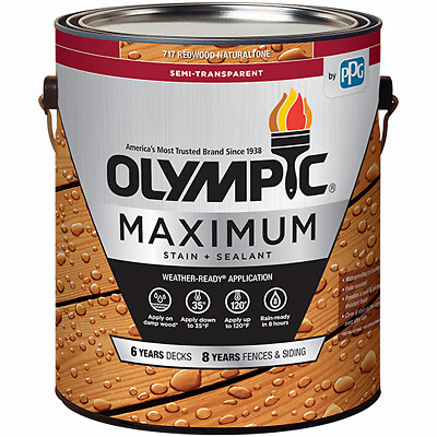 Olympic 79552A/01 Maximum Deck, Fence & Siding Stain & Sealant, Exterior,