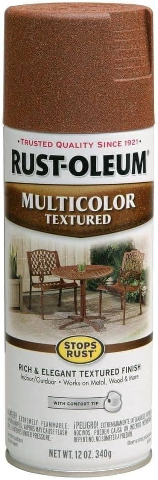 239122 Stops Rust Multi-Color Textured Spray Paint, 12 Ounce (Pack of 1), Rustic