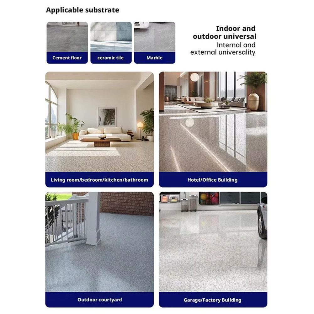 Louis Forest Epoxy Floor Paint, High-Gloss Marble Finish, Waterproof, Water-Base