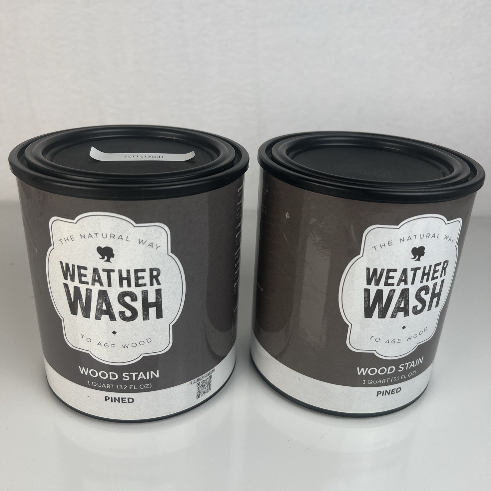 NEW The Natural Way Weather Wash To Age Wood Stain Pine Finish (2) 1 Quart can