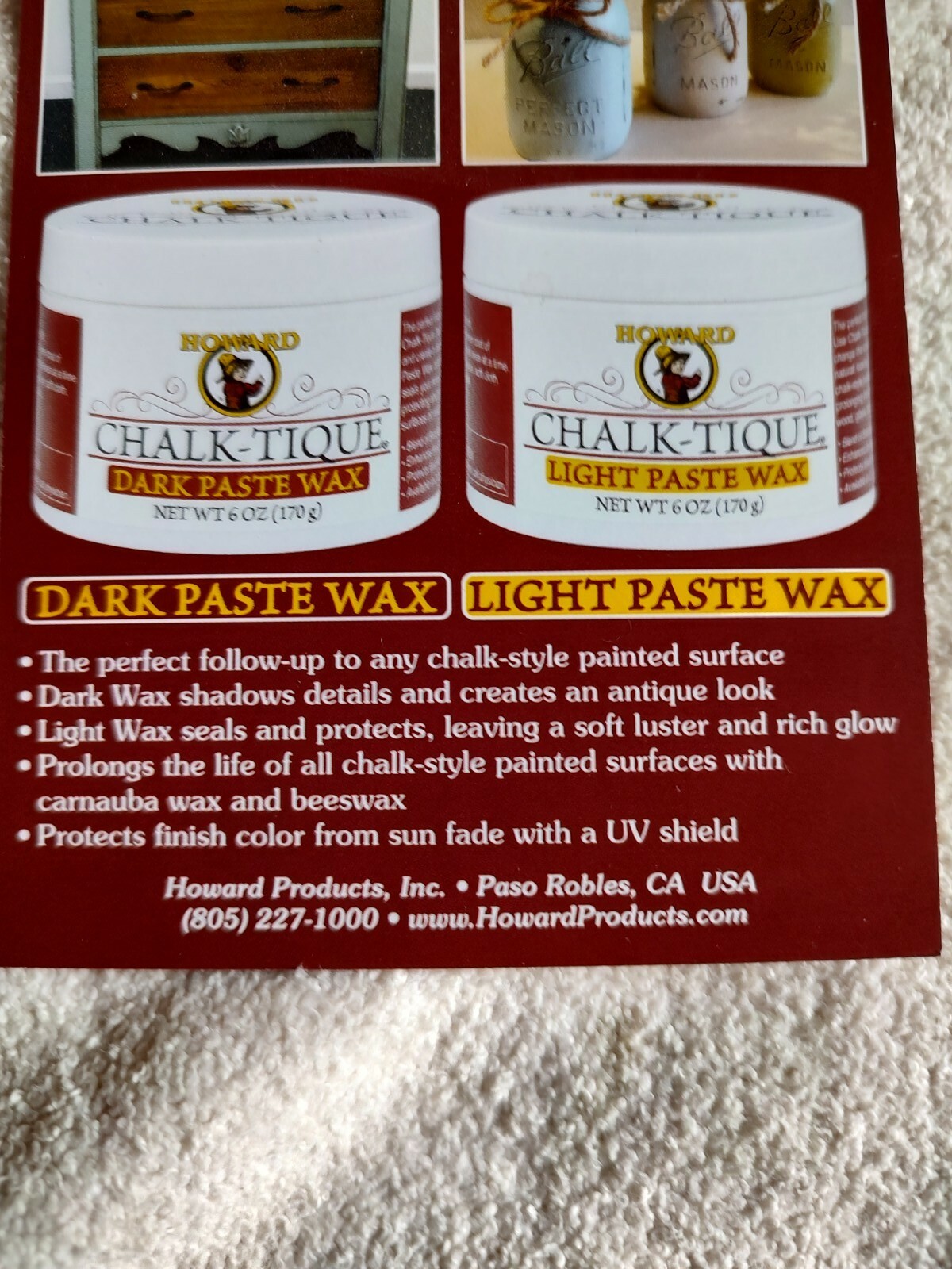 HOWARD’S Chalk-Tique Light Paste Wax