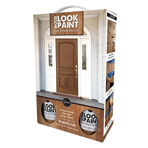 Wood Look Paint Kit for Front & Interior Doors – English Oak Finish, Easy Apply