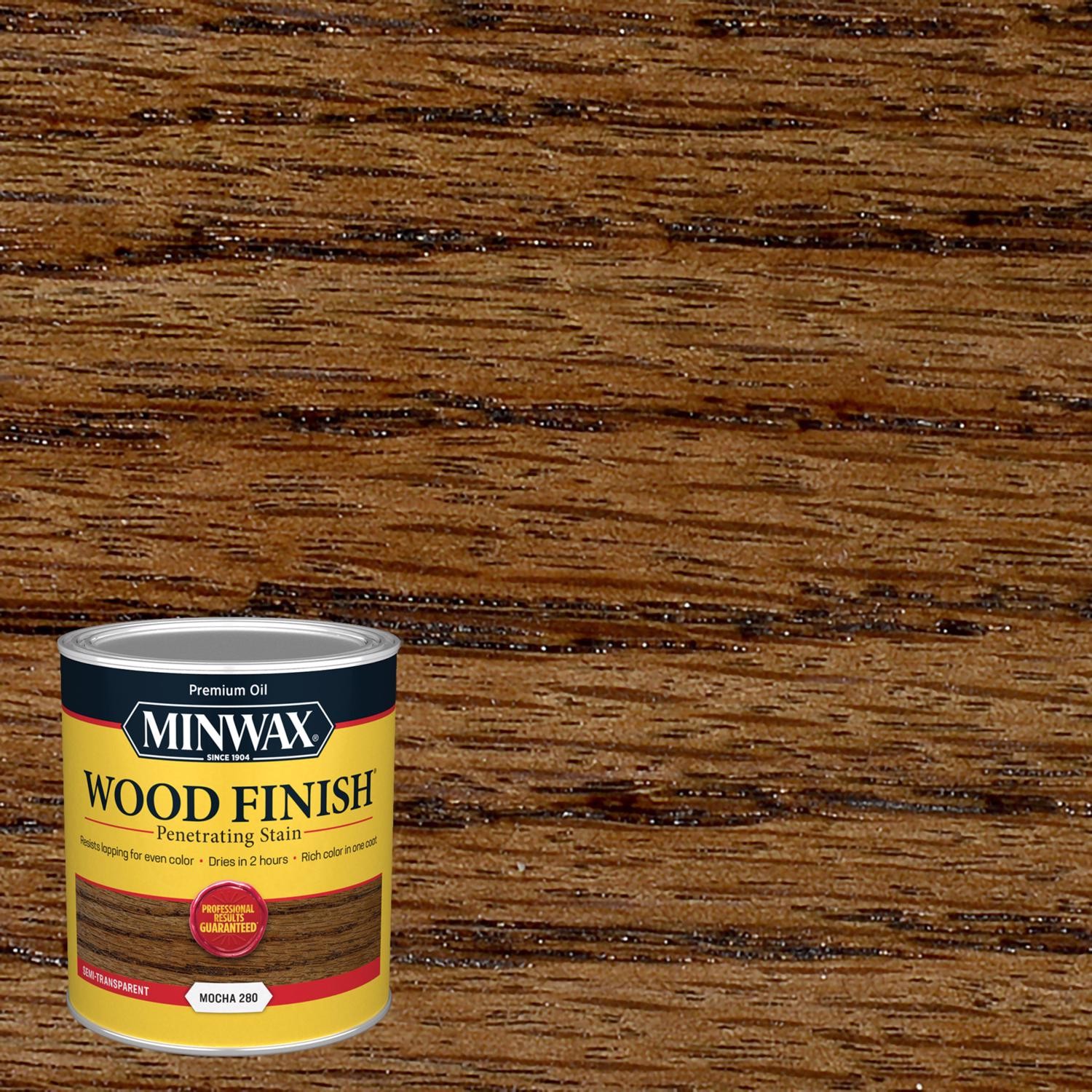 Minwax Wood Semi-Transparent Mocha Oil-Based Penetrating Wood Stain 1 qt 4PK