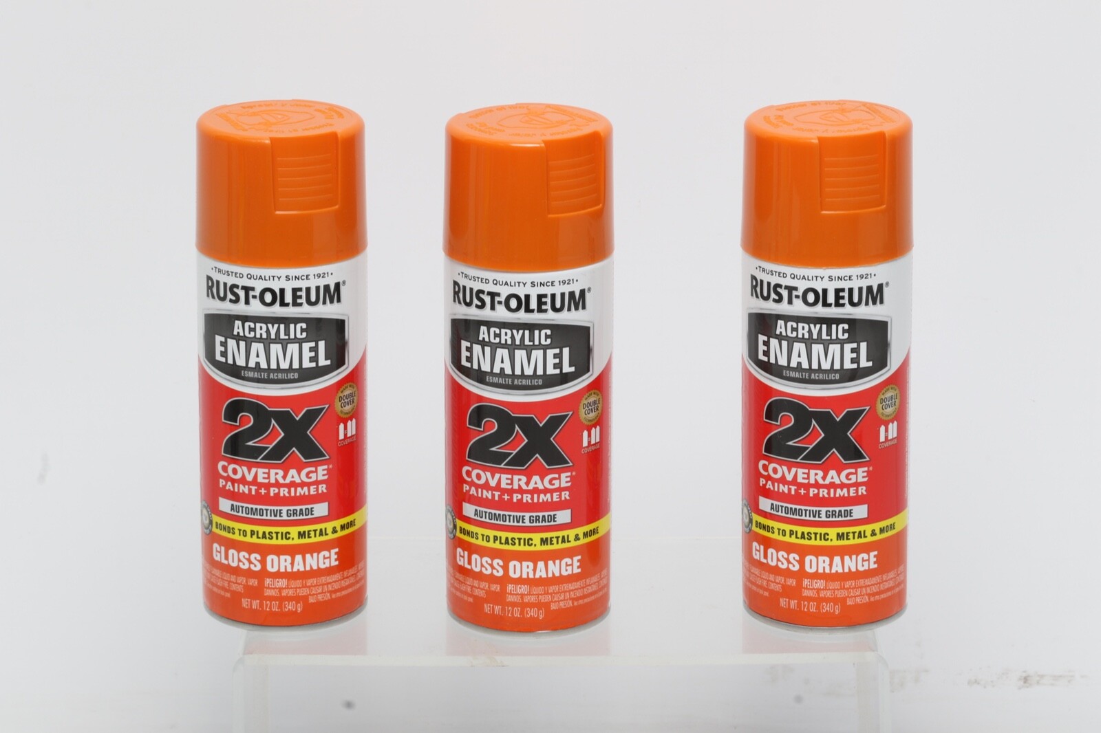 3 Rust-Oleum Painter’s Touch 2X Ultra Cover Spray Paint 12 oz Gloss Orange