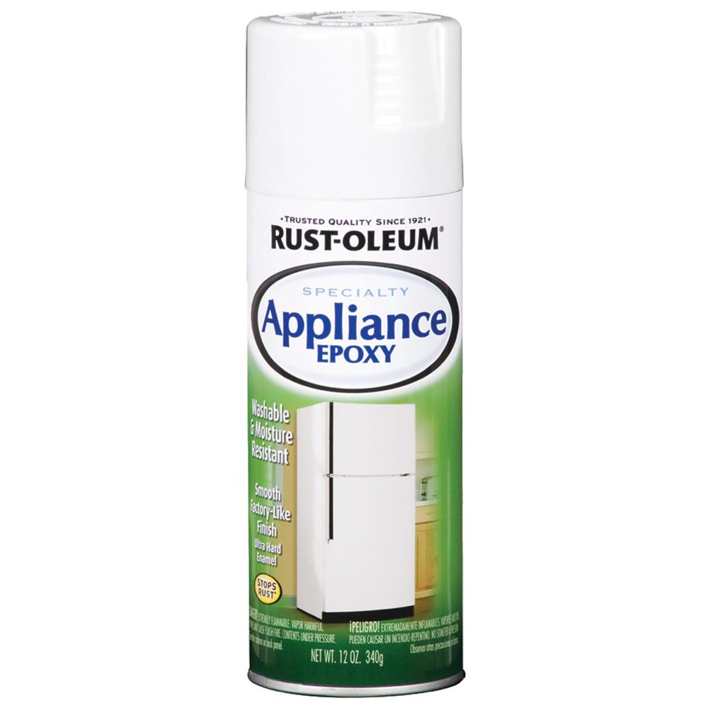Gloss Appliance Epoxy White Spray Paint Abrasion & Scratch Resistance 12 Oz
