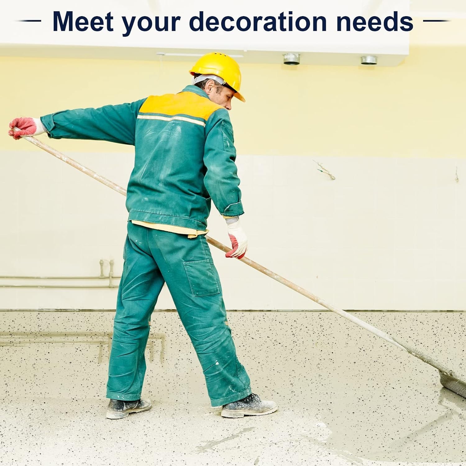 Black, White & Gray Concrete Floor Coating Chips – Lightweight & Easy Use