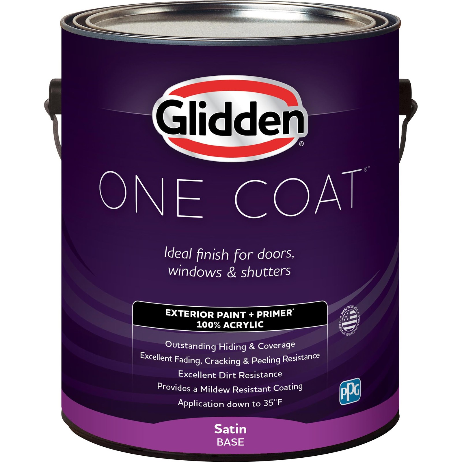Glidden Exterior Paint Premiumr Brown/Cheddar Biscuit One Coat Satin 1-Gallon
