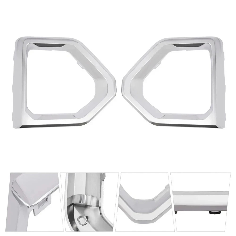 Front Fog Light Bezel Chrome Covers For 2019-2021 Sierra Denali SLT AT4 Excl SLE