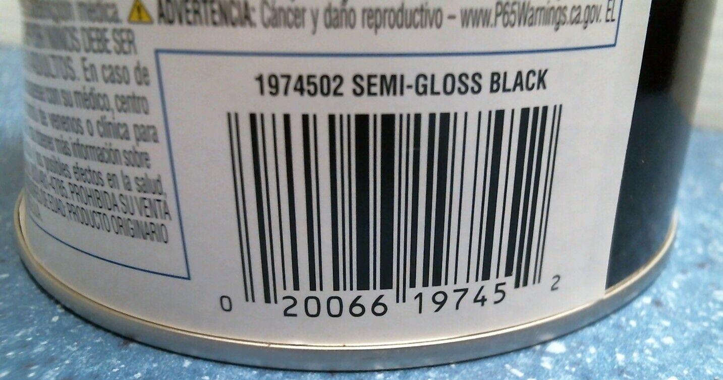 Rust-Oleum Enamel Paint, SEMI-GLOSS BLACK, 1 qt. (1974502) FS