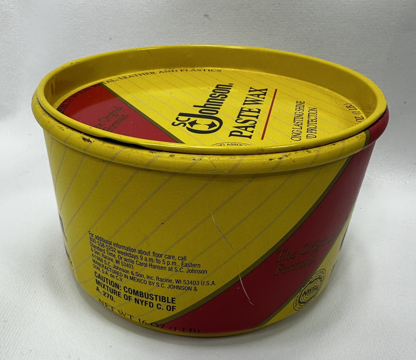 S.C JOHNSON Paste Wax The Original Formular nearly full discontinued