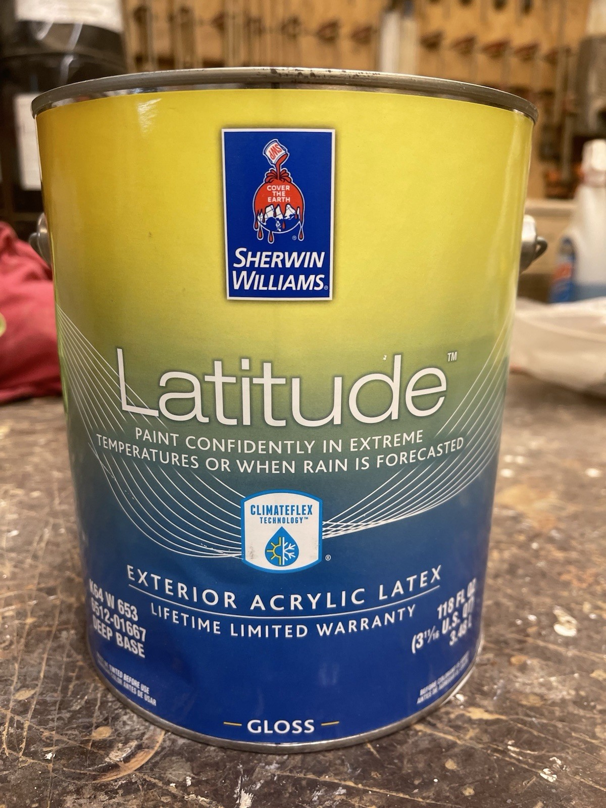 1 Gal. Sherwin Williams Latitude / Deep Base / Exterior Gloss Acrylic Paint