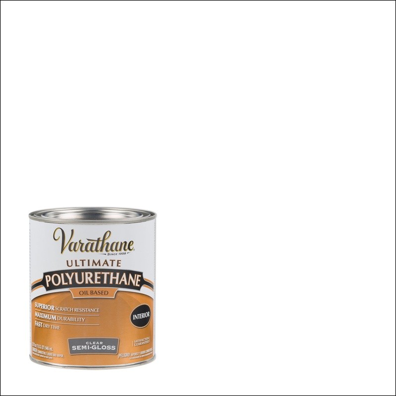 Clear Semi-Gloss Polyurethane Oil Based Finish 2 Pack Interior Wood Projects New