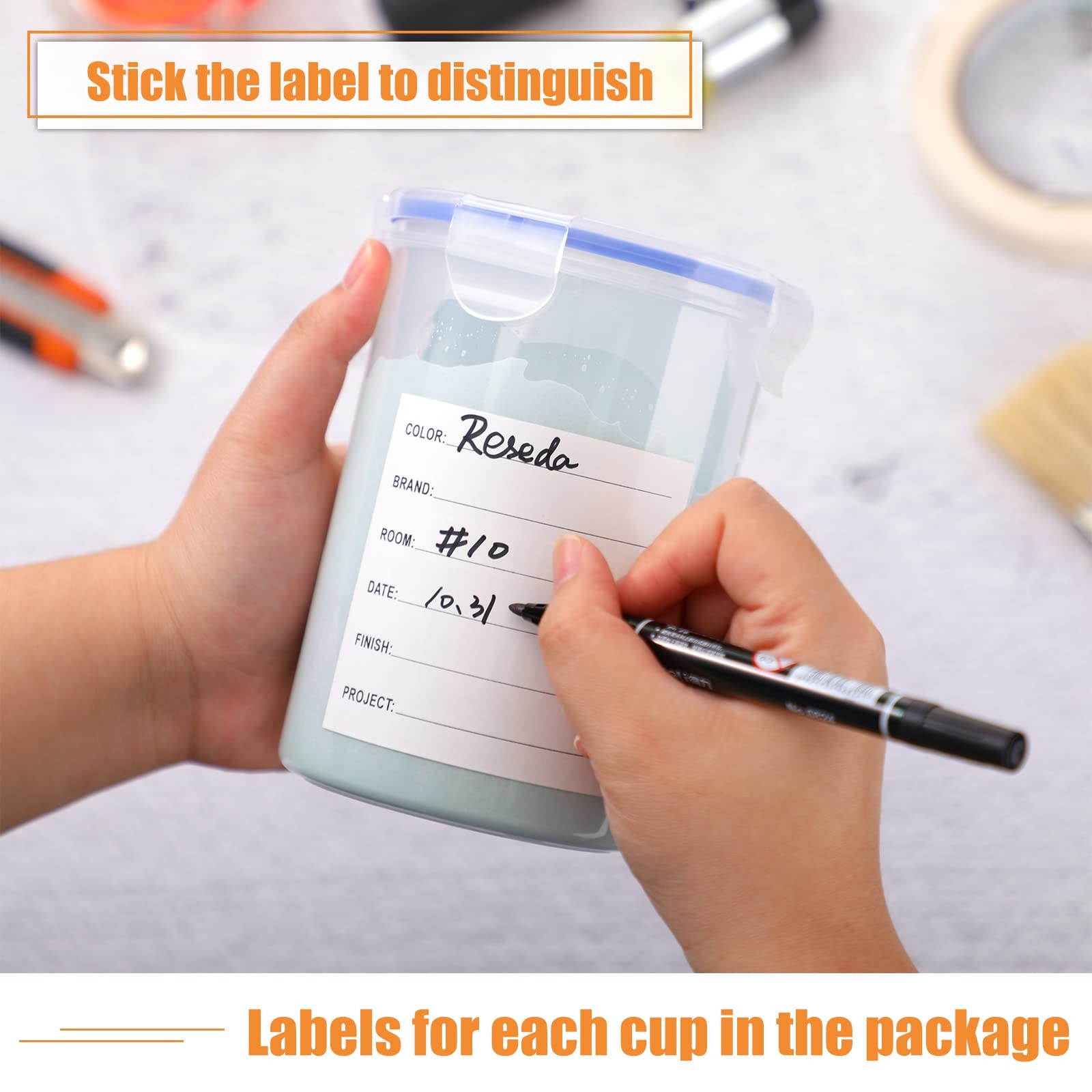 Paint Container with Stainless Steel Mixing Ball Touch up Paint Cups Storage …