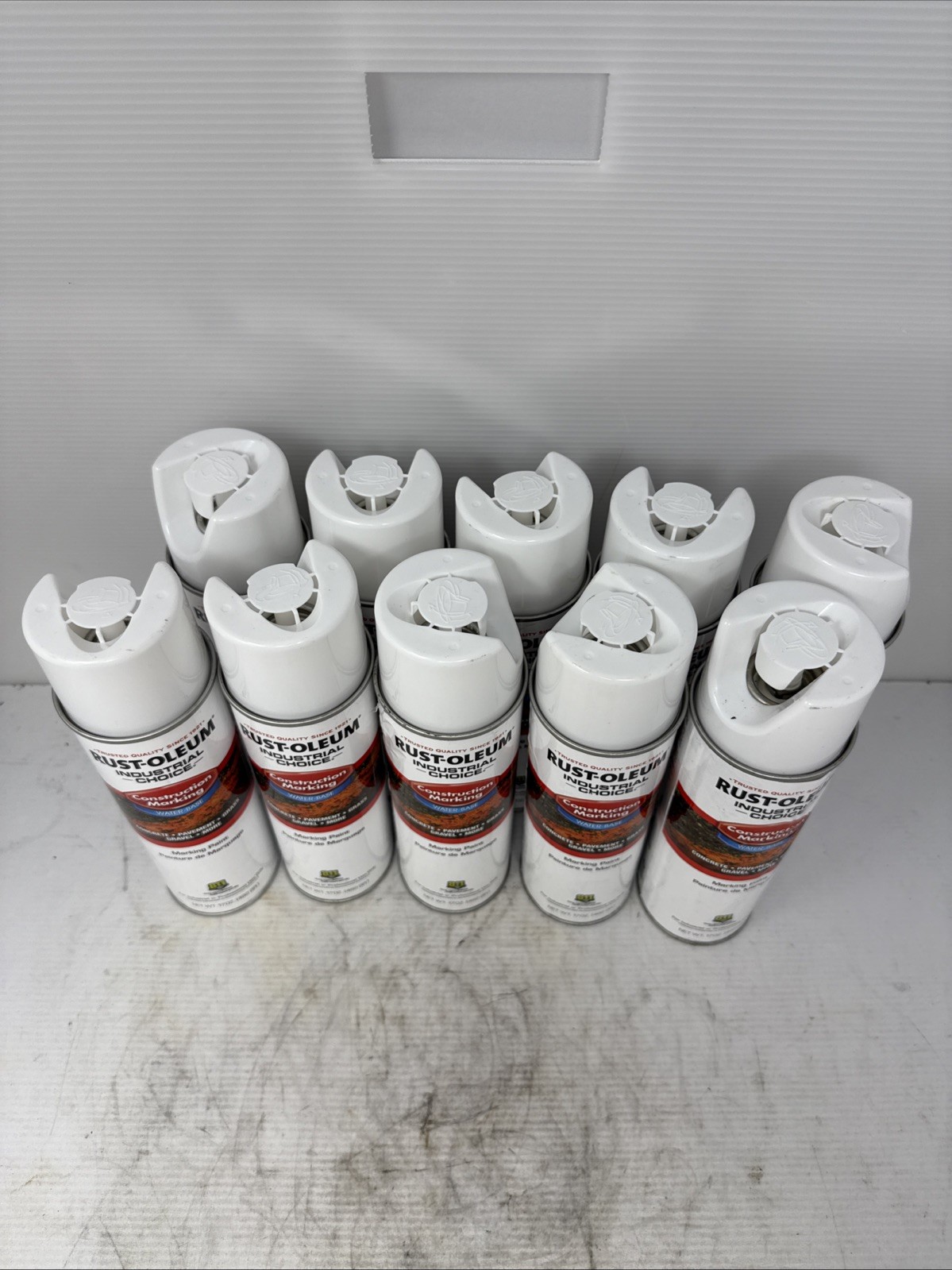 10 – Rust-Oleum 264692 17-Oz Water-Based Construction Marking Spray Paint, White