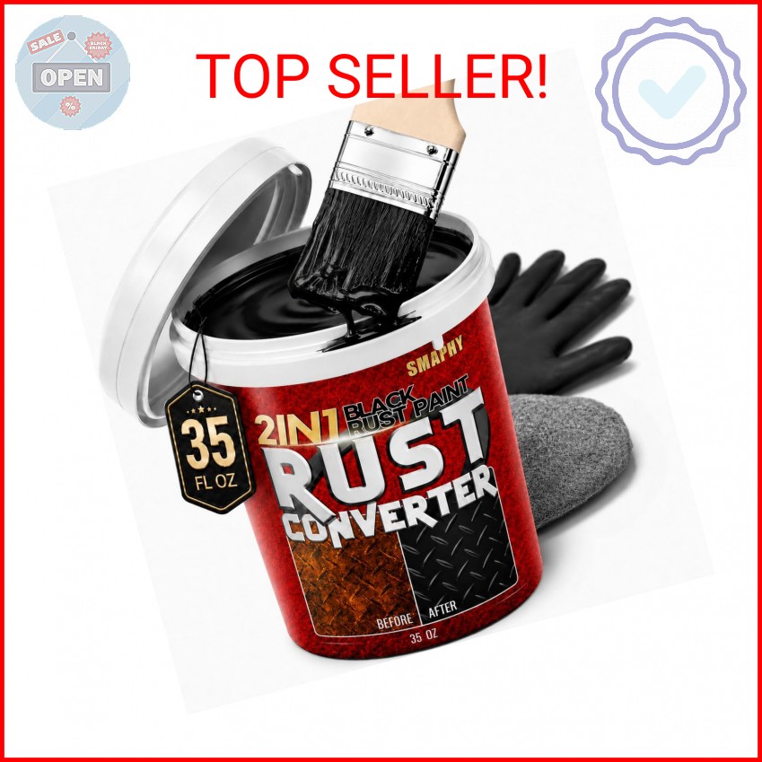 2-in-1 Rust Converter & Metal Primer, Reformer Paint Over Rust for Frame — 35 oz
