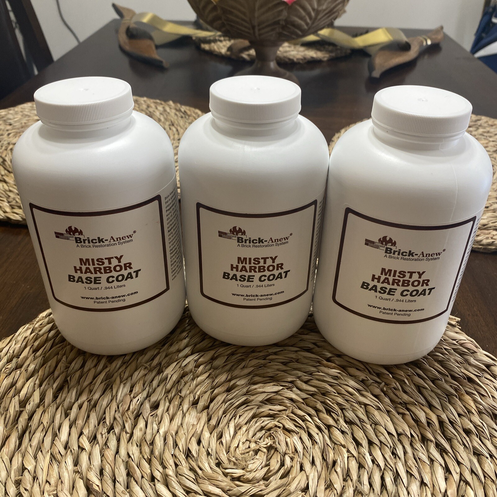 Brick-Anew Misty Harbor Base Coat 1 Quart Lot Of (3)