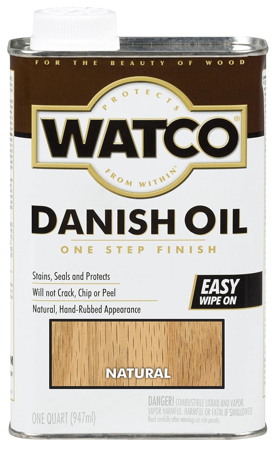 Danish Oil Wood Finish Golden Oak Watco 65141 Quart Furniture Refinishing Matte
