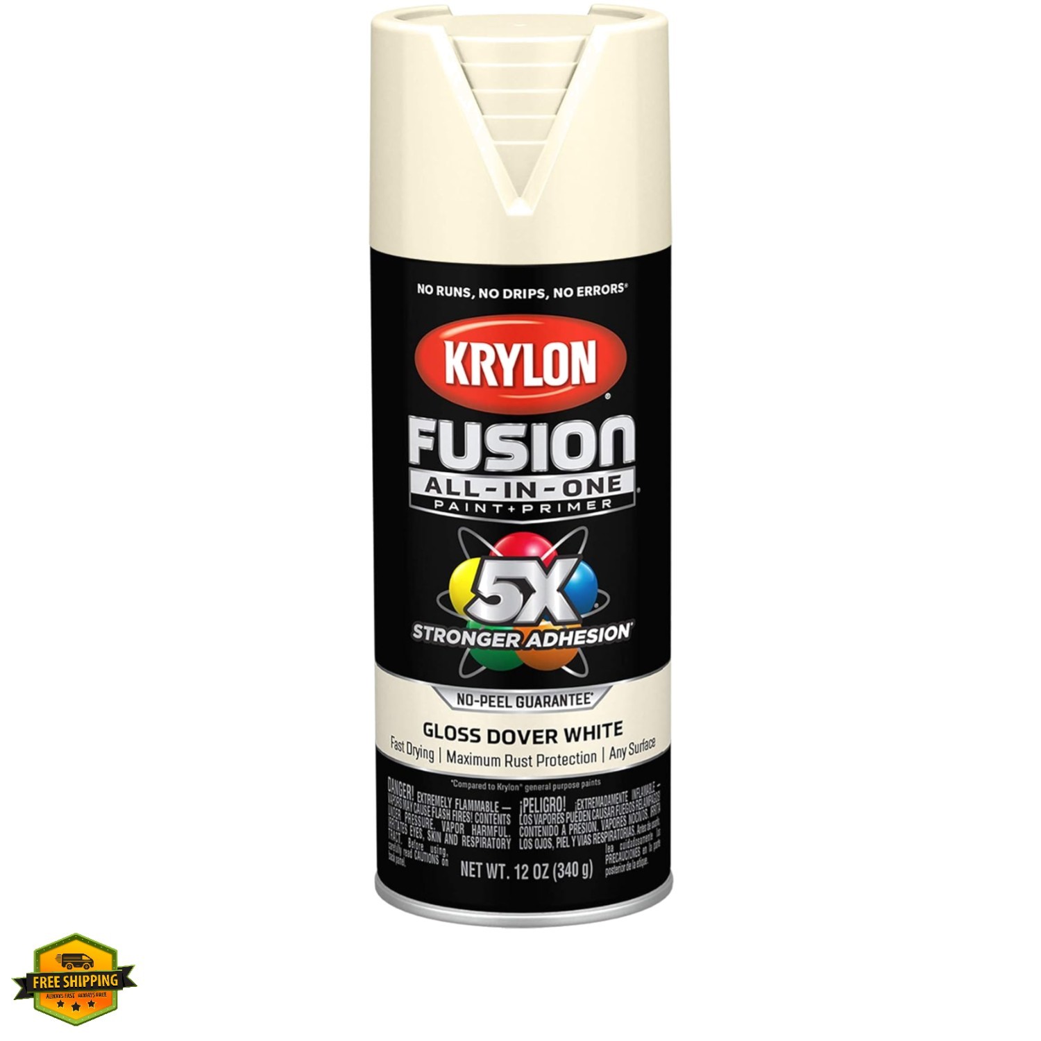 Fusion All-In-One Adhesive Spray Paint for Indoor/Outdoor Use, 12 oz, Dover W…