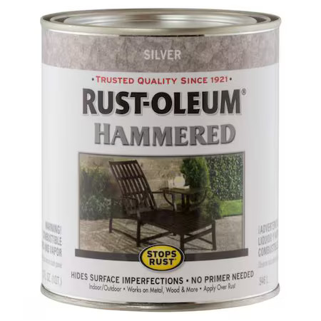 Rust-Oleum 7213502 Interior/Exterior Paint, Silver, 1 Qt