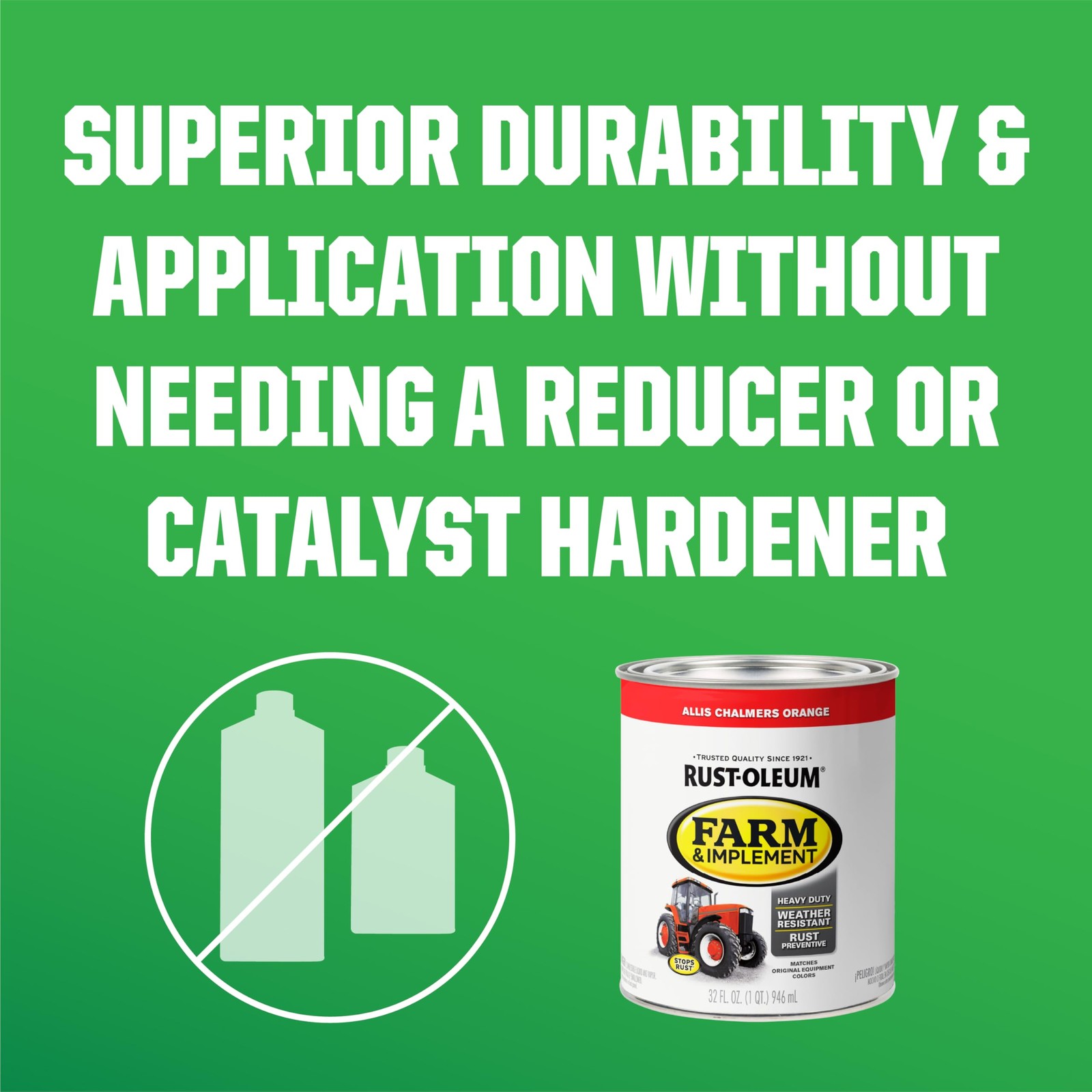 Rust-Oleum 280156-2PK Farm & Implement Enamel Paint, Quart, Allis Chalmers…