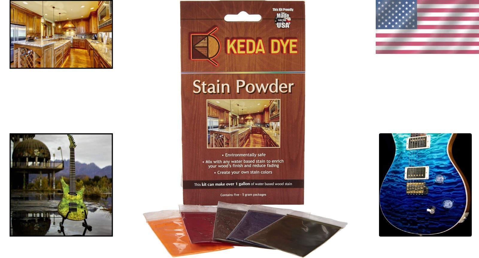 Aniline Dye Stain – 5 Vibrant Colors – Eco-Friendly