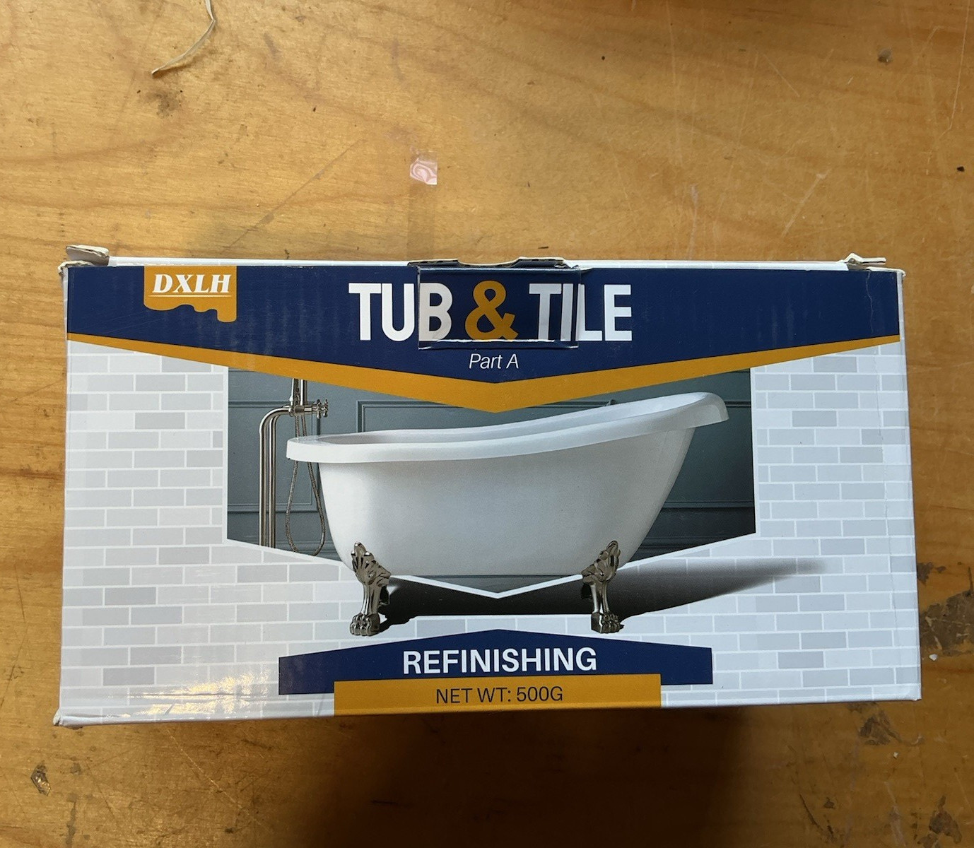 DXLH Tub & Tile Refinishing Kit White Gloss 500g Fast Drying Roll, 24h Recoat
