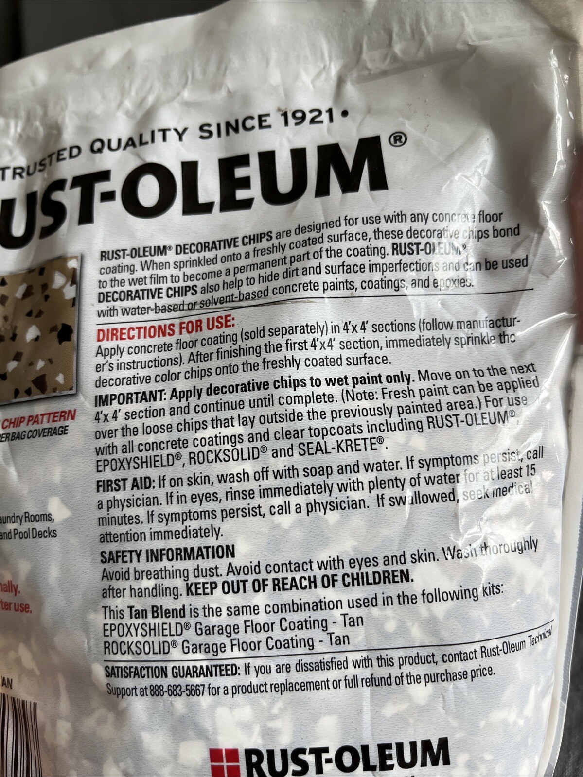 Rust-Oleum 312447 Tan Blend Decorative Color Chips for Indoor & Outdoor Use