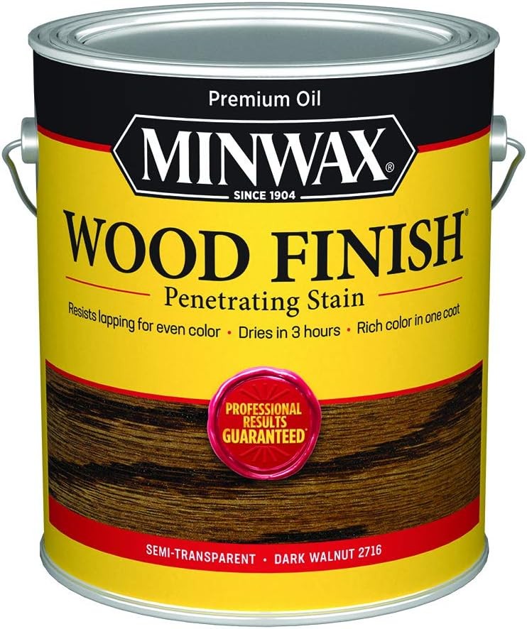 Minwax 710810000 Wood Finish 250 VOC Compliant, Dark Walnut Stain, Gallon