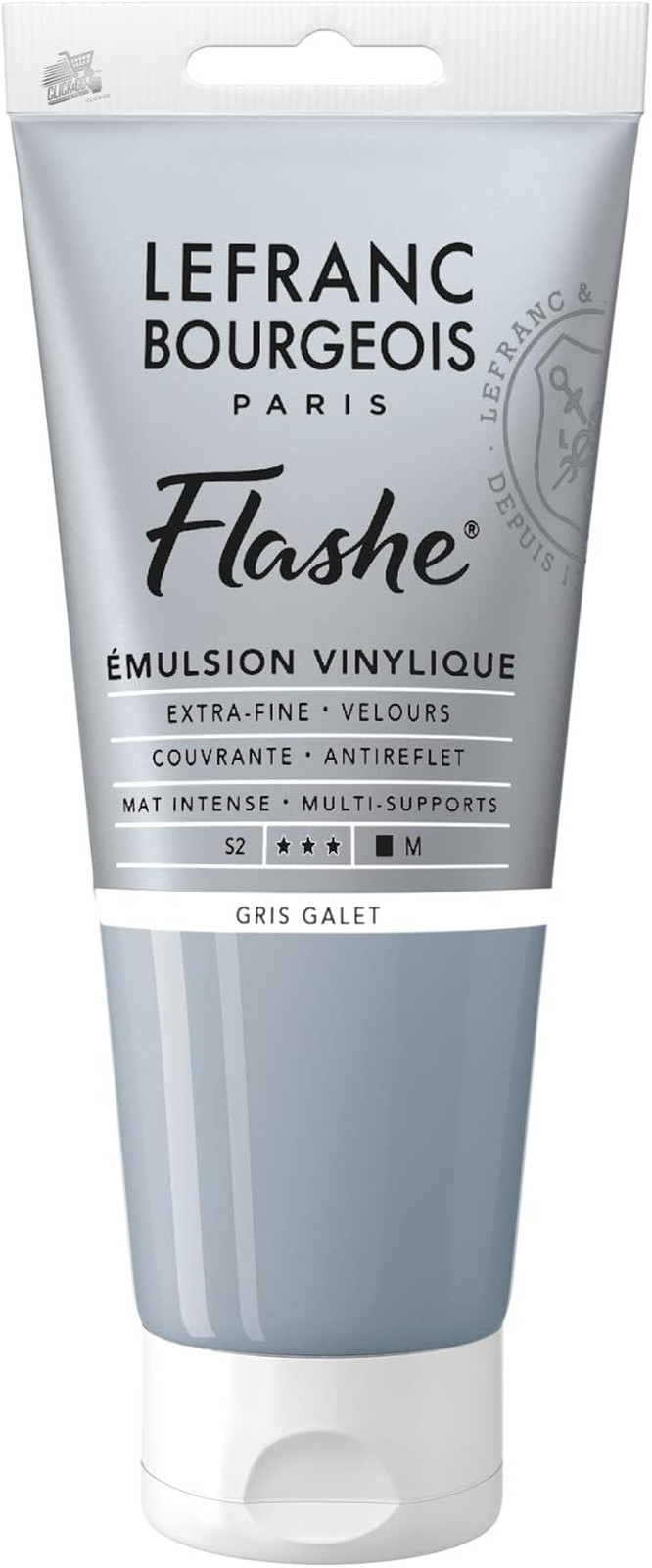 LEFRANC BOURGEOIS FLASHES ACRYLIC VINYL COLOR 80ML STONE GRAY FINE ART