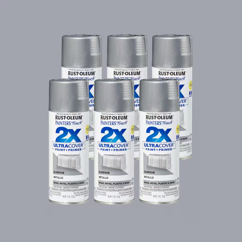 11 Oz. Gloss Aluminum General Purpose Spray Paint (6-Pack)
