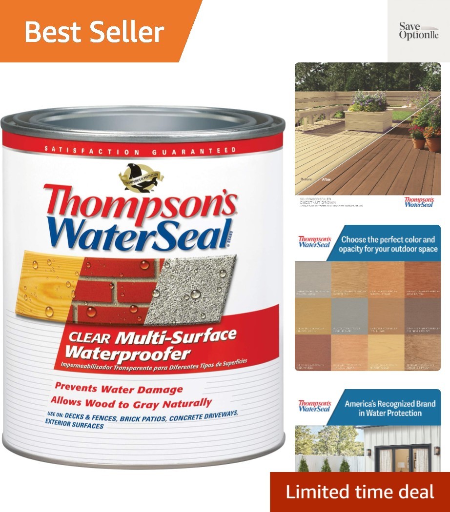 Thompson’s WaterSeal Multi-Surface Waterproofer Stain, Clear, 1 Quart