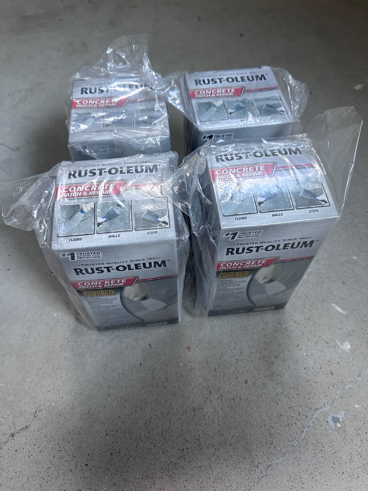 Rust-Oleum 301012-4PK Concrete Patch & Repair, 24 Oz, Gray, 4 Pack