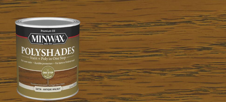 Minwax® Polyshades® Interior Oil-Base Satin Stain & Polyurethane Various Colors