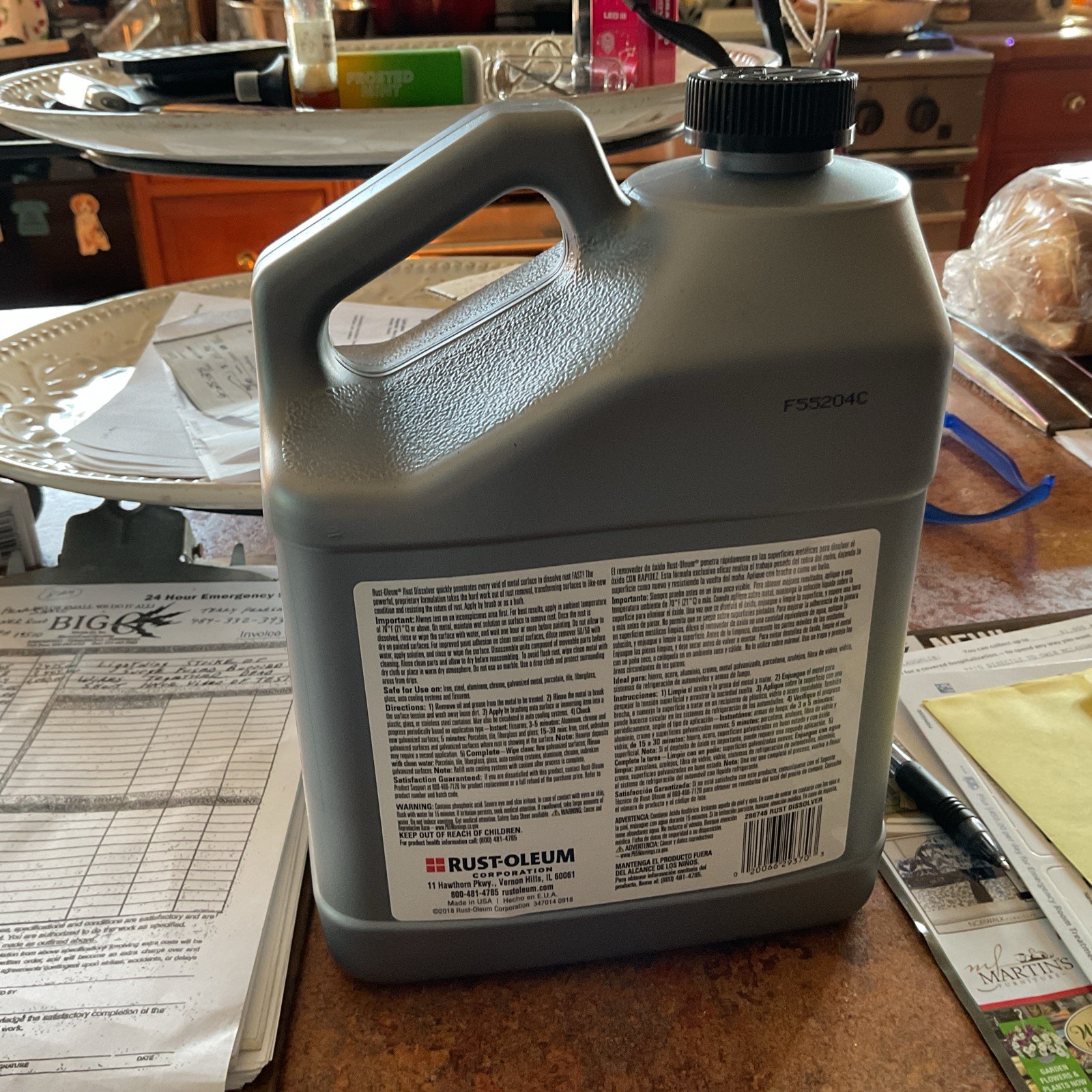 Rust-Oleum 286746 Automotive Rust Dissolver, 1 Gal