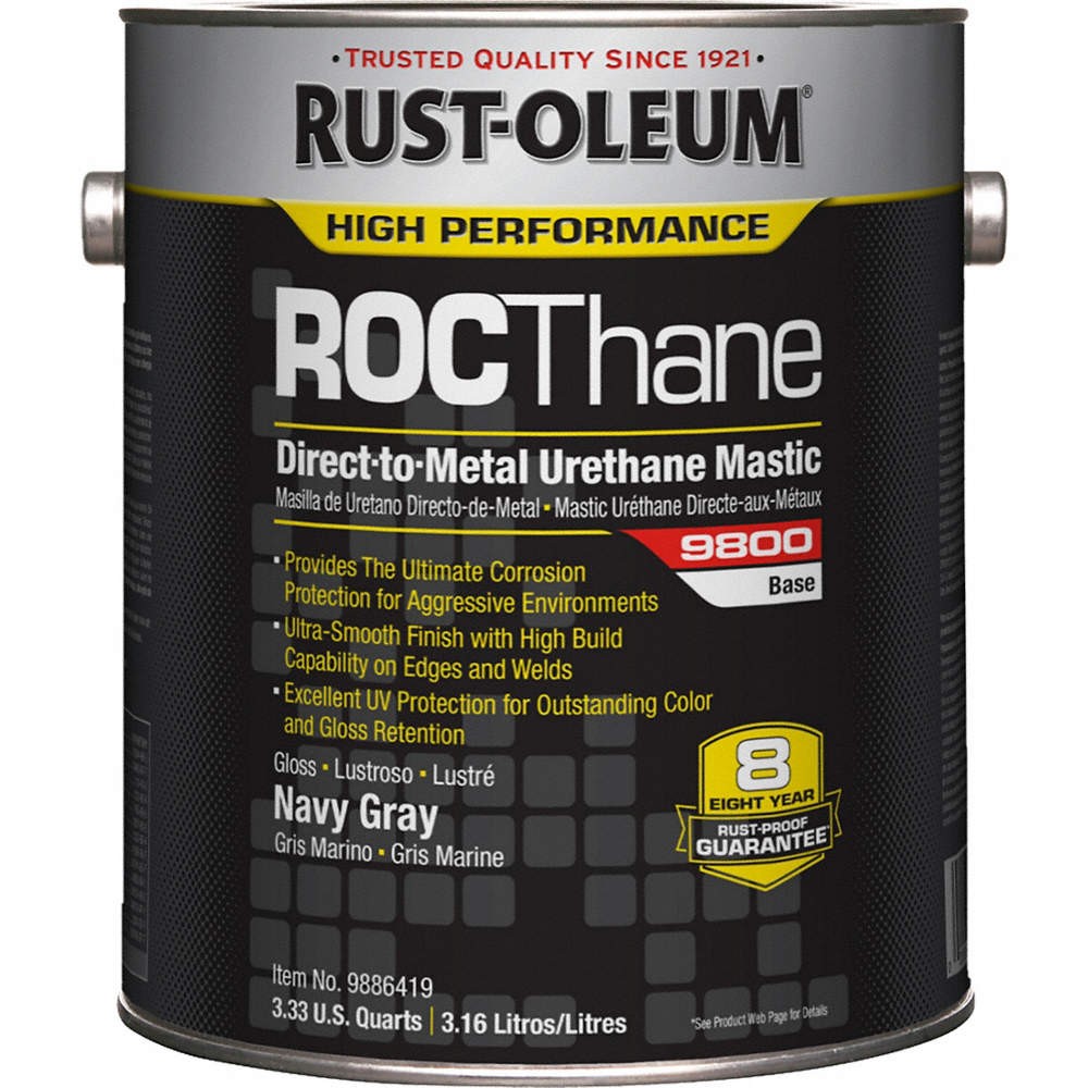 RUST-OLEUM 9886419 Urethane Mastic Coating,Navy Gray,1 gal 2NU60