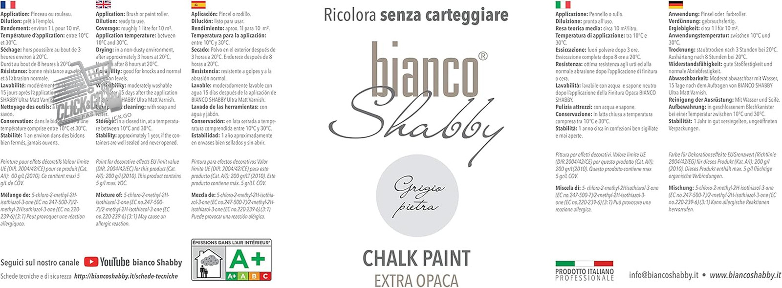 Vintage Extra Matte Stone Grey Chalk Paint 2.5L Shabby Furniture Walls