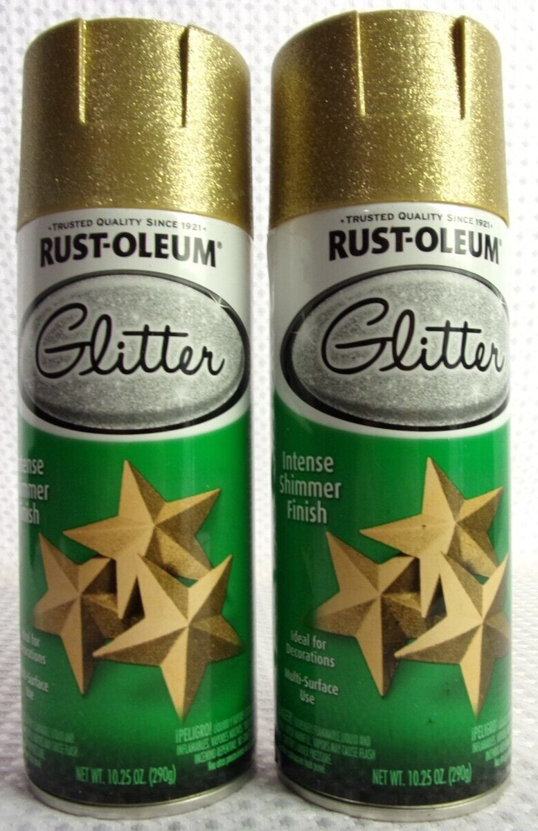 Rust-Oleum Specialty Glitter Intense Shimmer Gold Spray Paint 10.25Oz (2 pk) NEW