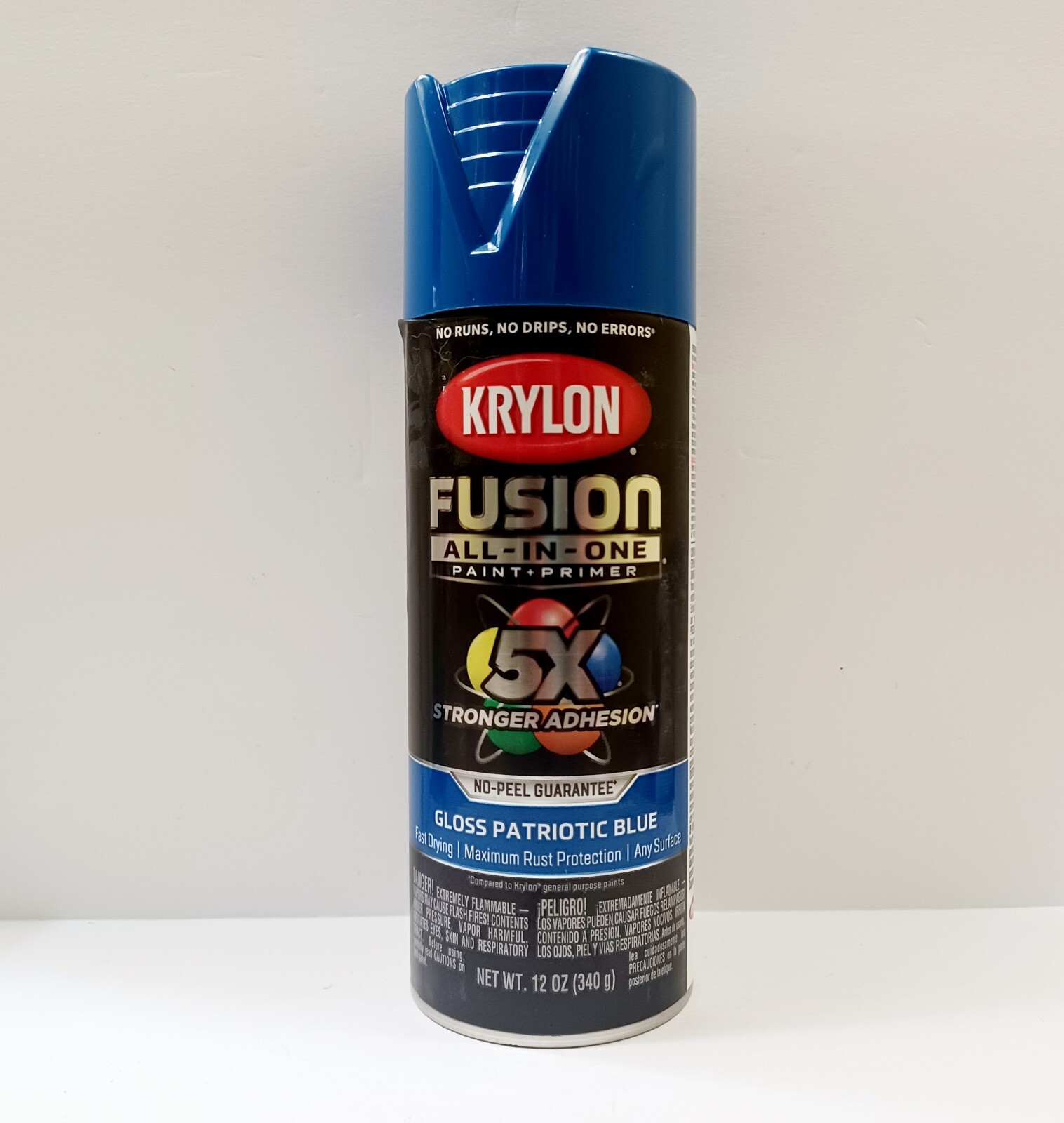 Krylon K02716007 Fusion All-In-One Spray Paint + Primer, Gloss Patriotic Blue,