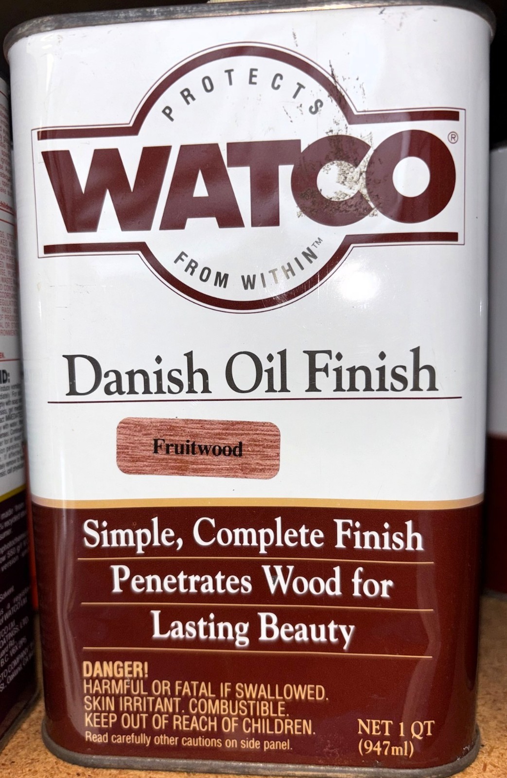 WATCO DANISH OIL FINISH FRUITWOOD QUART