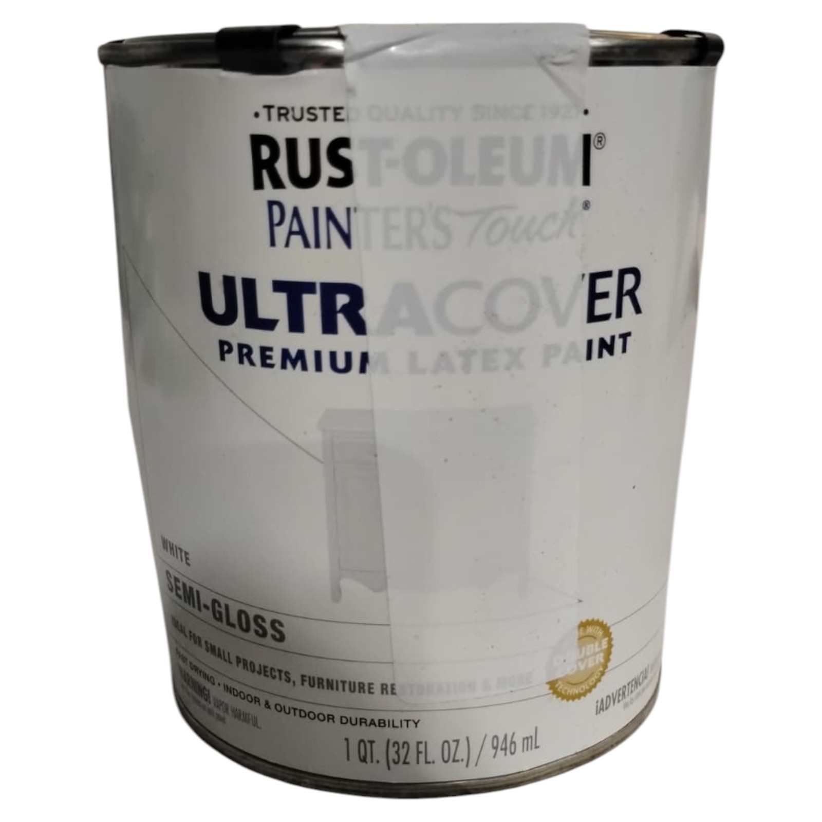 Rust-Oleum 1993502 Painter’s Touch Ultra Cover Brush-On Paint 1 Quart Semi-Gloss