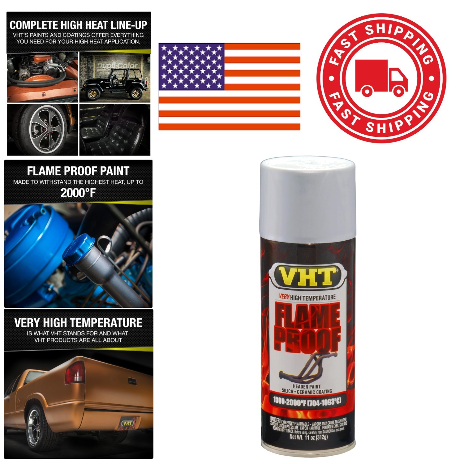 Flameproof Coating Flat Aluminum 11 Ounce Very High Heat Matte Finish