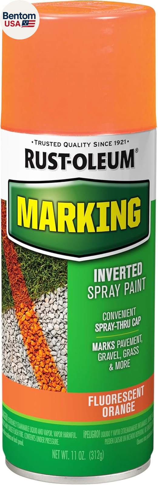 1987830 Specialty Marking Spray Paint, 11 Oz, Fluorescent Orange