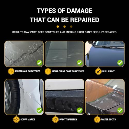 Car Scratch Remover for Vehicles, Scratch Repair Wax, Rubbing & Polishing Black